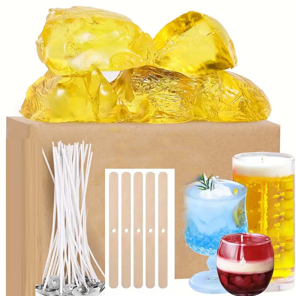 Candle Making Kit - 200g Yellow Clear Gel Jelly Wax