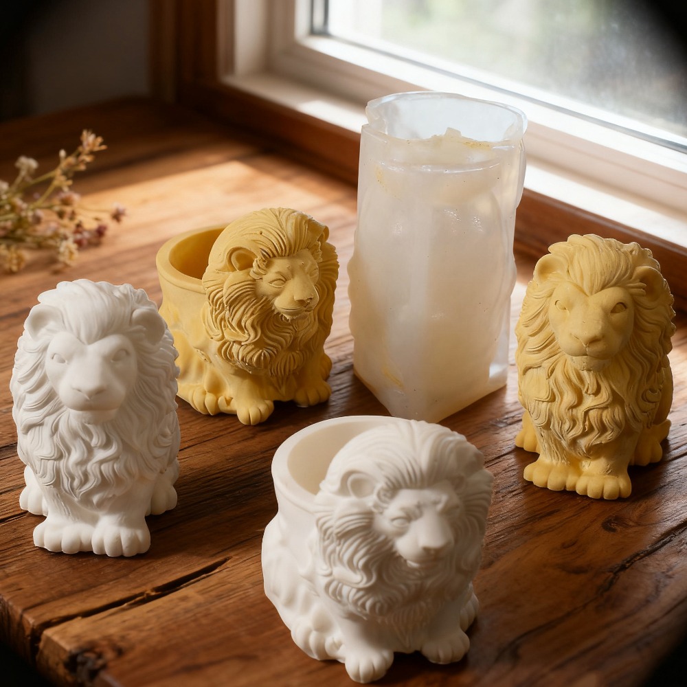 Candle Making Vessels - Lion Pot Silicone Molds Handmade Candle