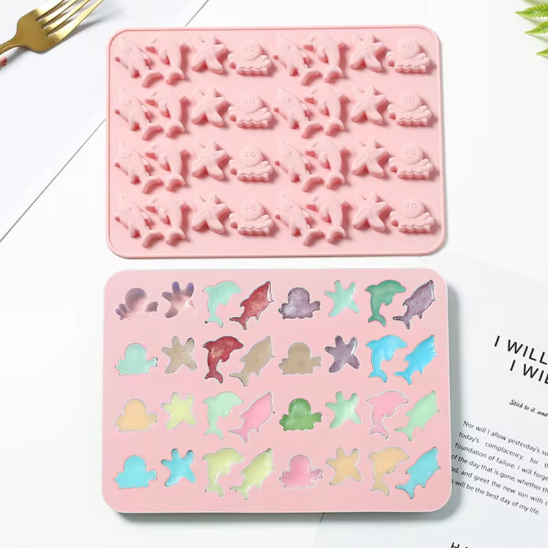 Candle Making Kit - Seabed Creature Chocolate Silicone Mold Dolphin