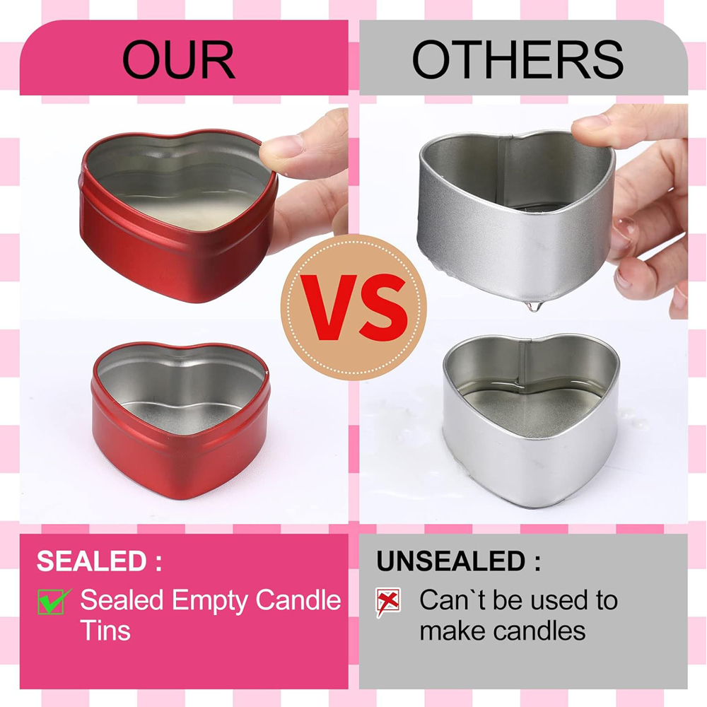 2 oz Heart Shaped Metal Tins w - Candle Making Vessels review and price