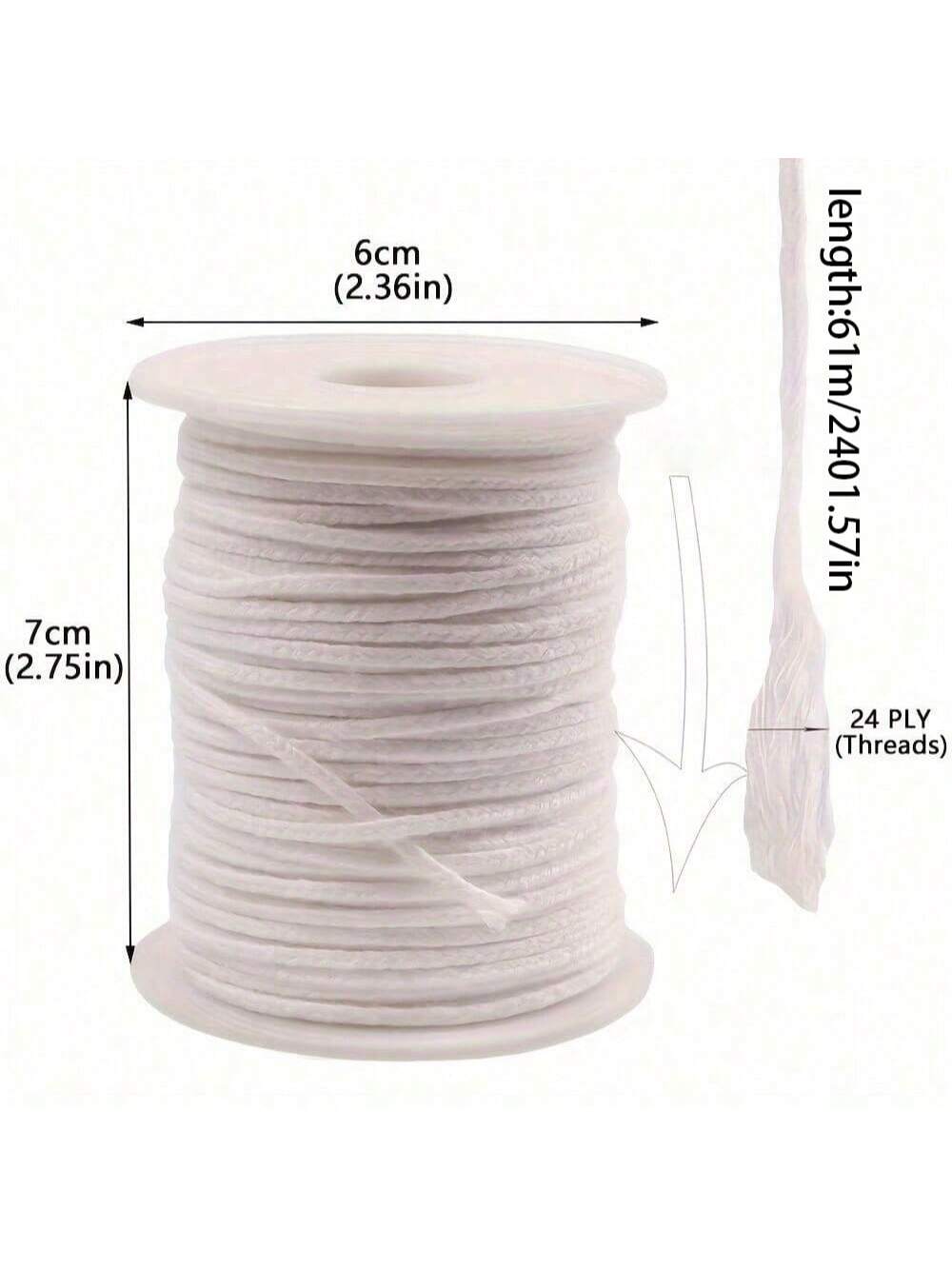 A 2401.57-Inch Smokeless Wick, - Candle Making Activity review and price