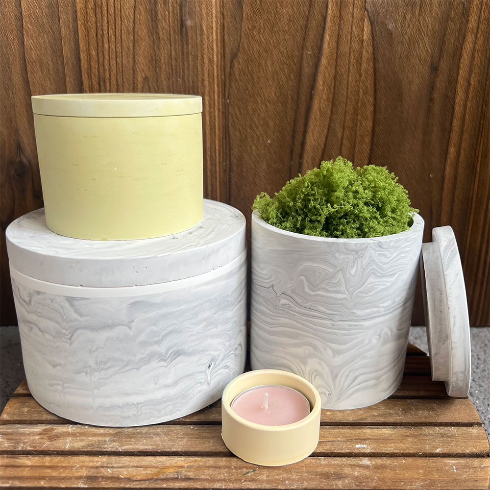 Round Cement Candle Canister S - Candle Making Vessels review and price