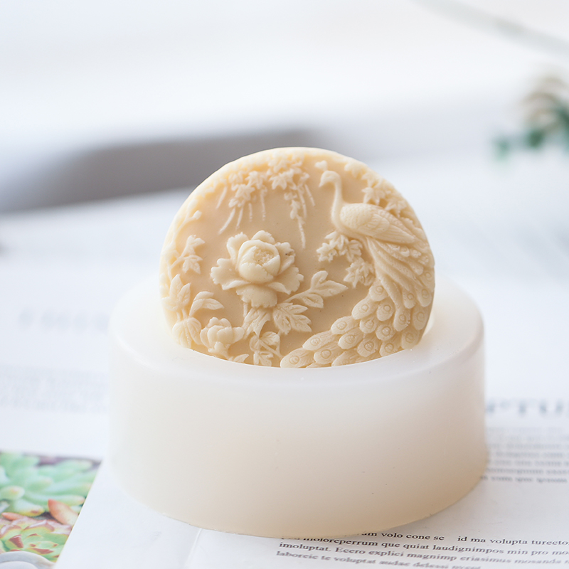 Peacock Flower Pattern Silicon - Candle Making Activity review and price