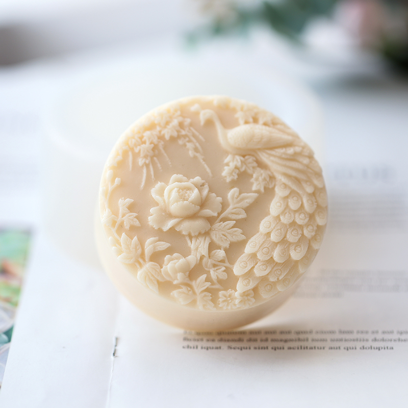 Peacock Flower Pattern Silicon - Candle Making Activity review and price