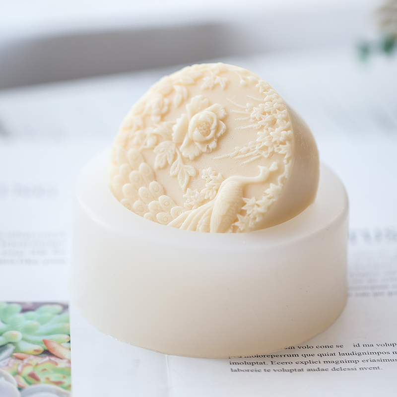 Peacock Flower Pattern Silicon - Candle Making Activity review and price