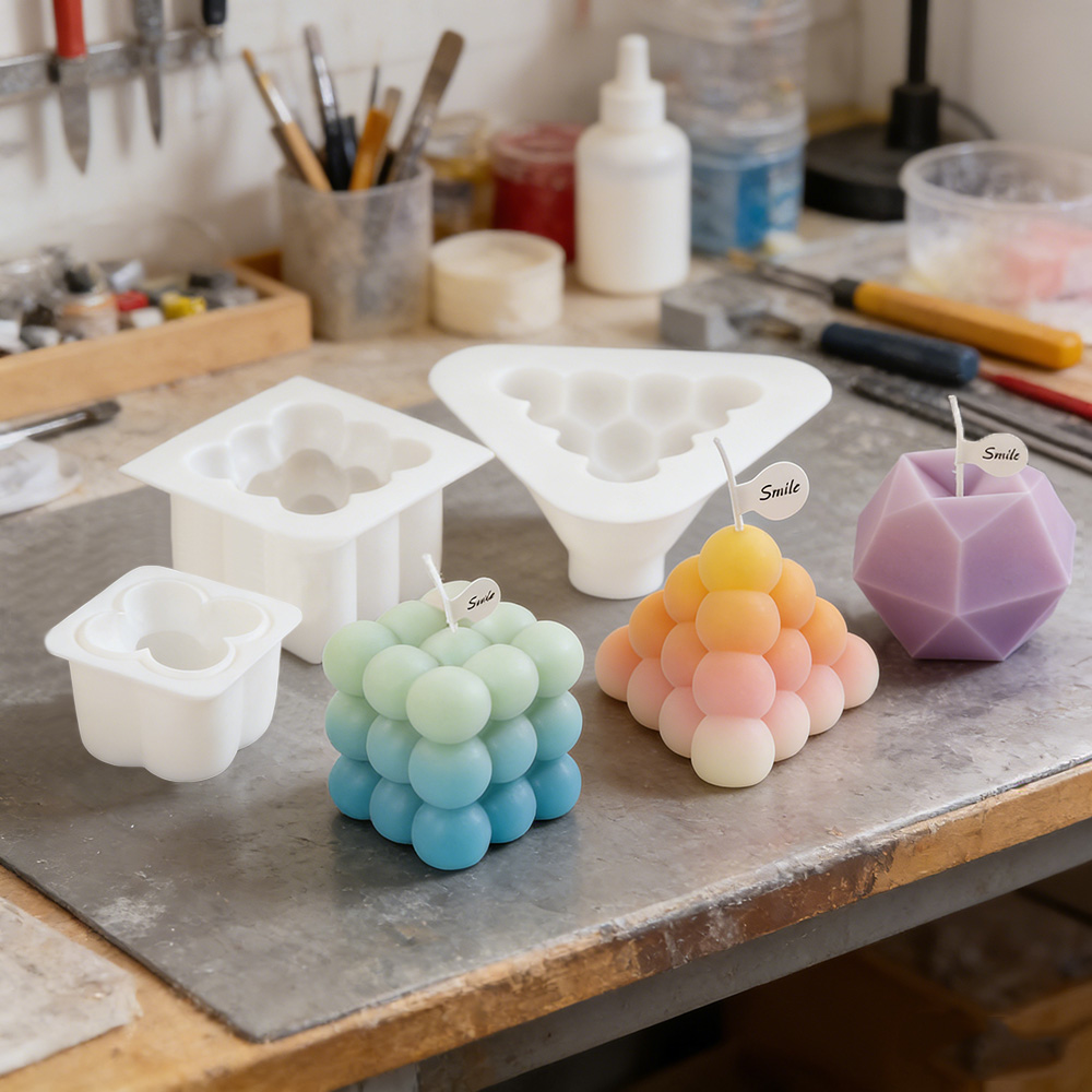 3D Bubble Cube Silicone Candle - Candle Making Activity review and price
